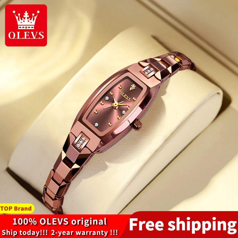 

OLEVS Модные Роскошные Кварцевые женские часы Вольфрамовая сталь элегантный дизайн с бриллиантами Relogio Feminino подарок для женщин