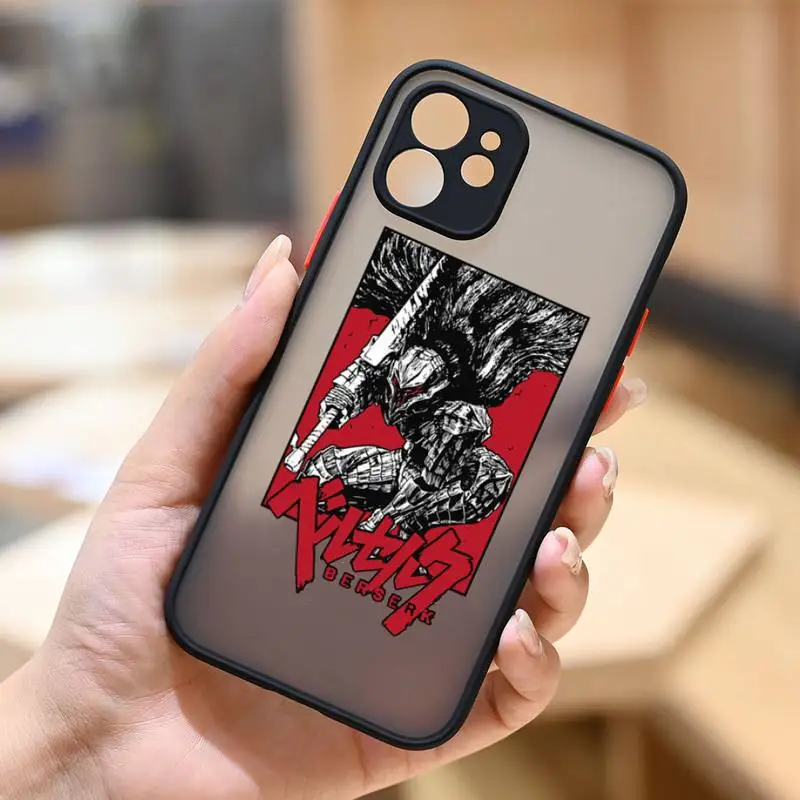 Прозрачный чехол Berserk для телефона с аниме-рисунком iphone 11 12 13 7 8 plus mini x xs xr pro max