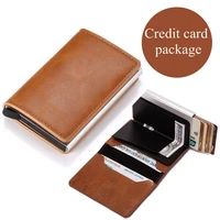 rfid anti theft automatic id credit card holder vintage aluminium metal men women wallet money bag pocket case cardholder