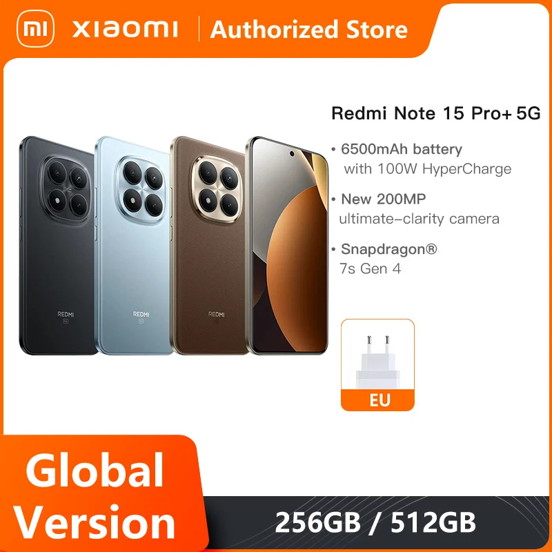 Смартфон Xiaomi Redmi Note 15 Pro+ 5G, 8/256ГБ, 12/256ГБ, 12/512ГБ, global