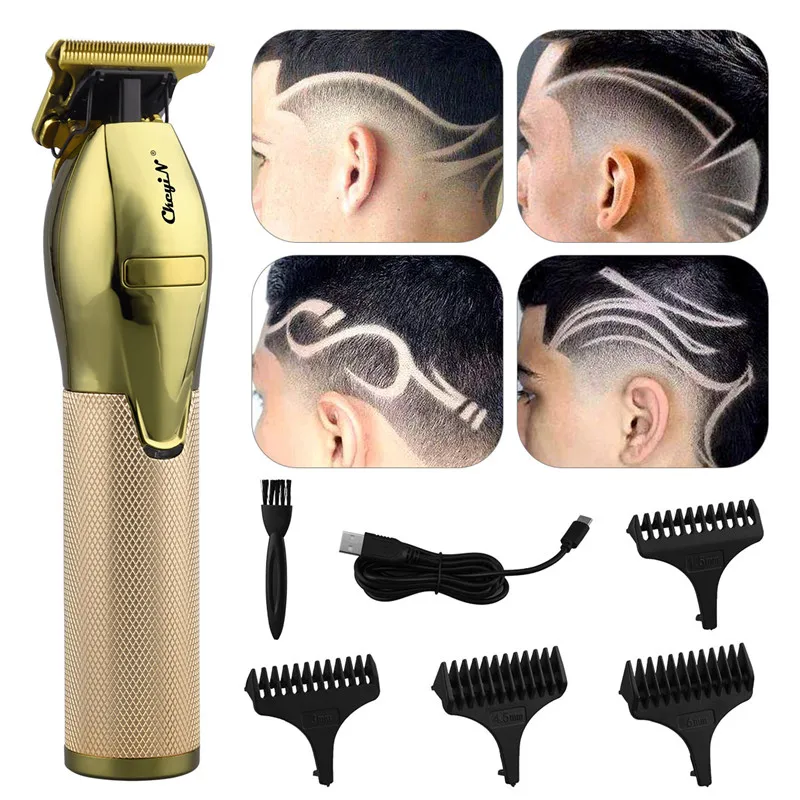 

Professional Barber Hair Trimmer Electric Hair Clipper Men Beard Trimmer Rechargeable Hair Cutter Machine Outliner T-blade
