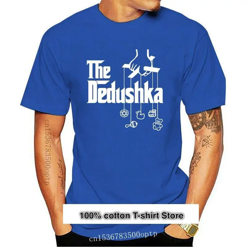 

Camiseta de Dedushka rusa para hombre, camiseta de abuelo, novedad de 2021