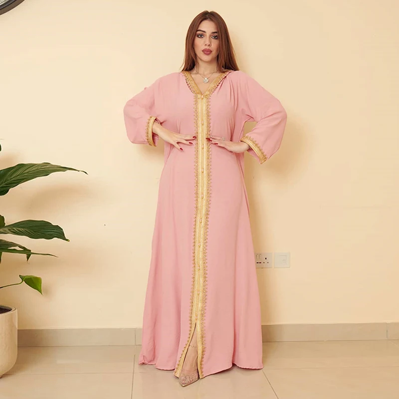Women Hooded Abaya Dubai Turkey Muslim Dress For Eid With Belt 2022 Mubarak Moroccan Saudi Arabian Abaya New Djellaba Clothing