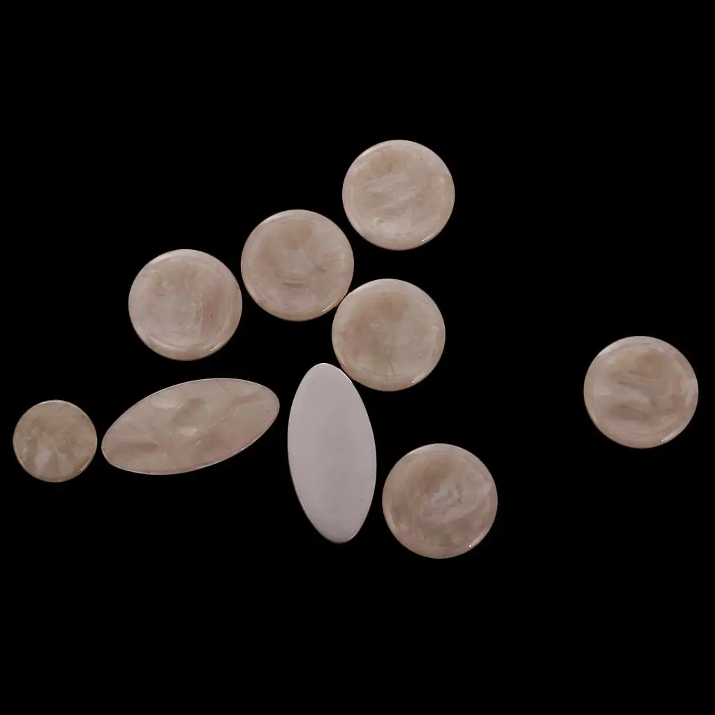 

Set of 9 Pieces of Saxophone Key Inlays for Alto / Tenor / Soprano Sax Parts New