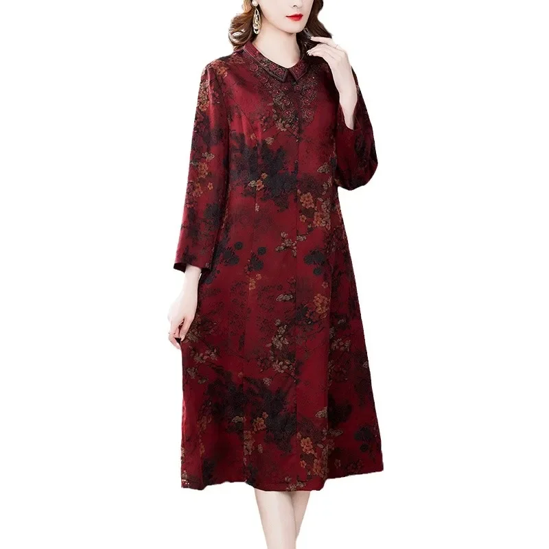 Женское атласное платье средней длины красное винтажное облегающее из