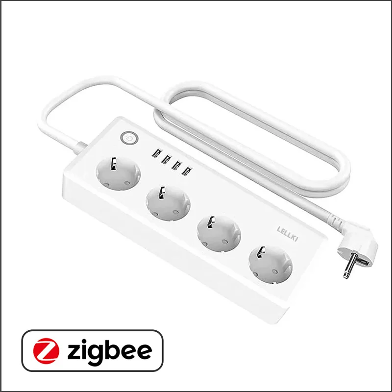 

Умная розетка-удлинитель LELLKI Zigbee/WiFi/Matter 1.8 м