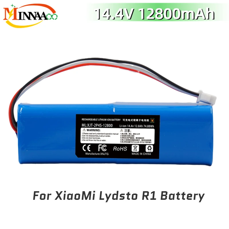 

100% New Original For XiaoMiLydsto R1 Rechargeable Li-ion Battery Robot Vacuum Cleaner R1 Battery Pack with Capacity 12800mAh