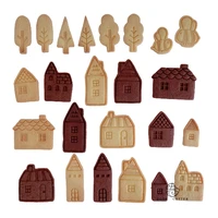 town theme dessert cookie biscuit cutter mold house series plastic baking tools bee shape cake pastry decoration accessories
