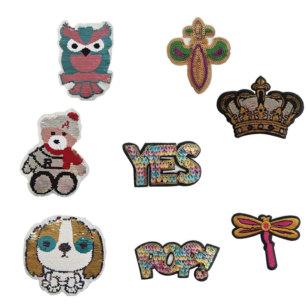 Высококачественные блестки милые Мультяшные маленькие животные бейдж