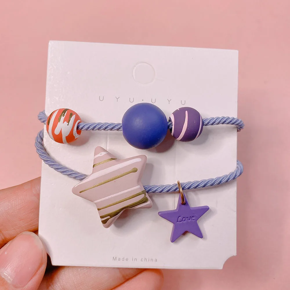 

Colorful Five Pointed Star Rubber Bands for Girls Cute Korean Style Hair Accessories Children Elastic Girl Kids New Headwear