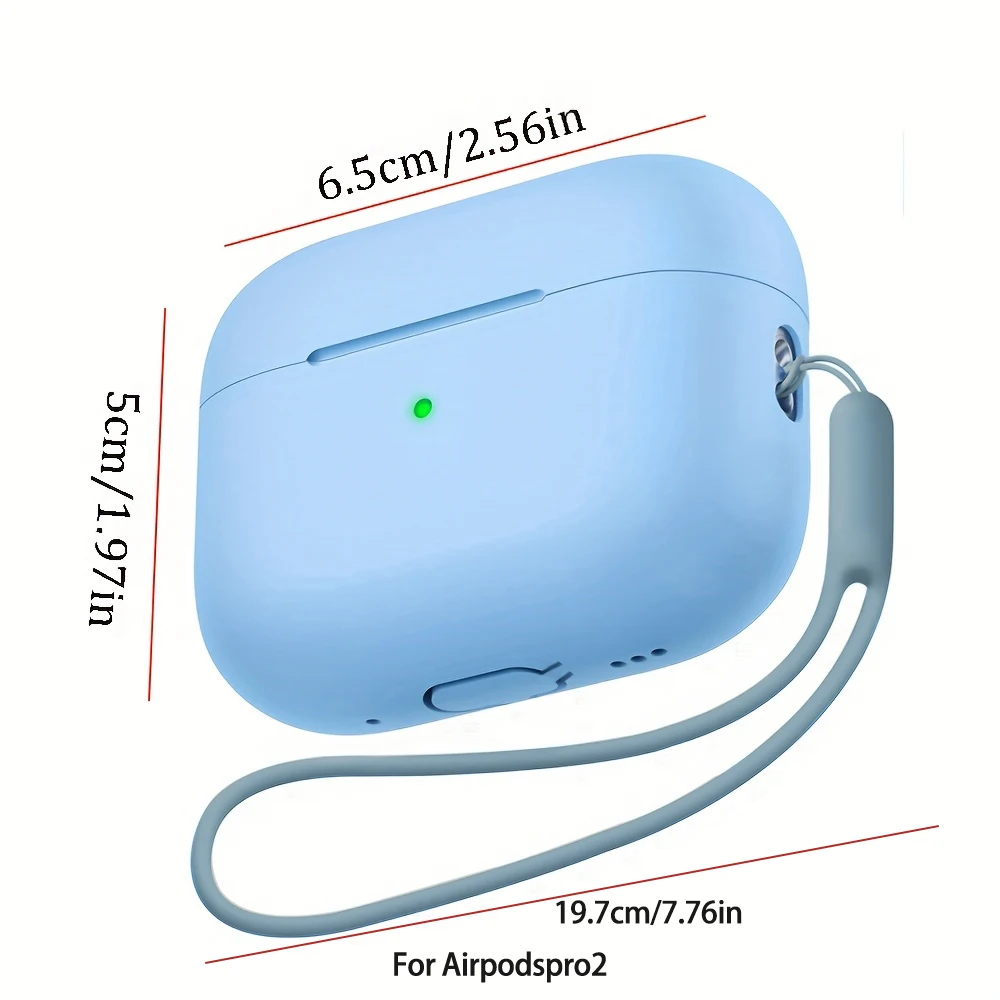 Фото Для AirPods Pro 2 2-й чехол со шнурком, мягкие силиконовые защитные чехлы для Apple AirPods Pro2 Air Pod Pro2 Gen Coque Funda №5