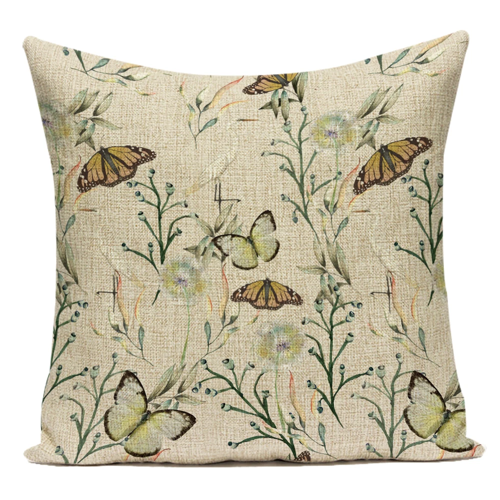 

Animals Dinosaur Pillows for Bed Square Chair Gamer Cartoon Bedroom Butterfly Useful Things for Home Pilowcase Upholstery E2274