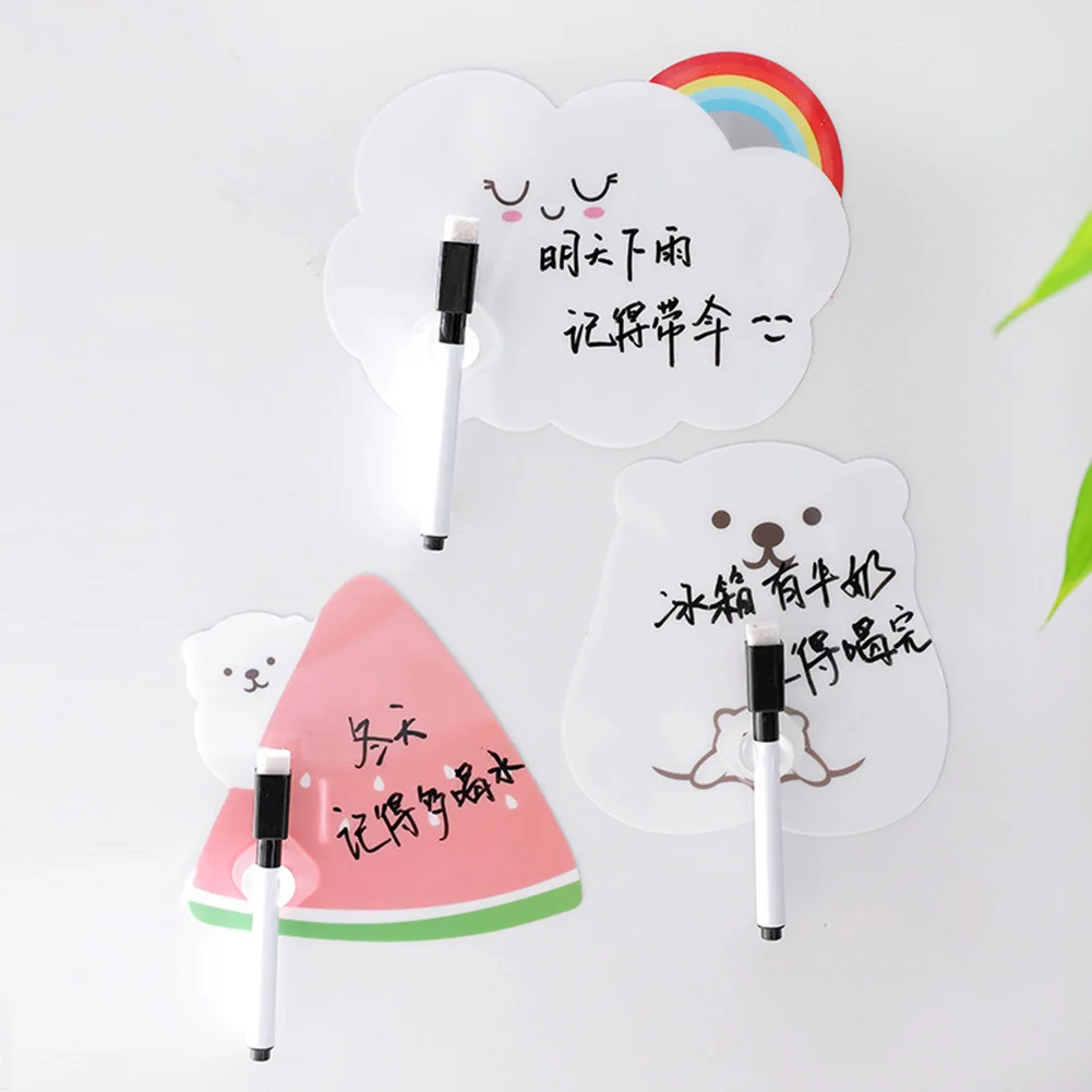

Erasable Message Board Fridge Magnet Cute Refrigerator Stickers Rewritable Message Board with Pen Paste Refrigerator Magnets
