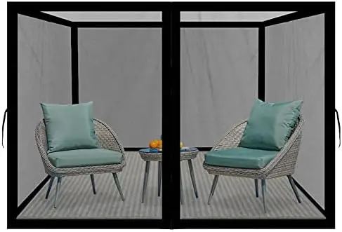 

Netting Outdoor Screen House Tent Screen with Zipper for Camping, , 10x 10 Gazebo and Tent (Mosquito Net Only Black)