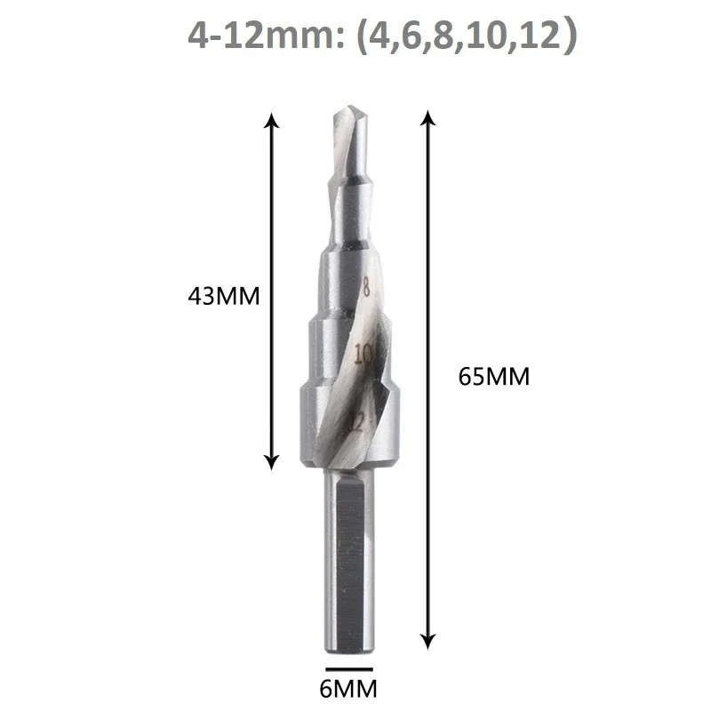 

High Speed Steel Step Cone Drill Woodworking Machine Advertising CNC Router