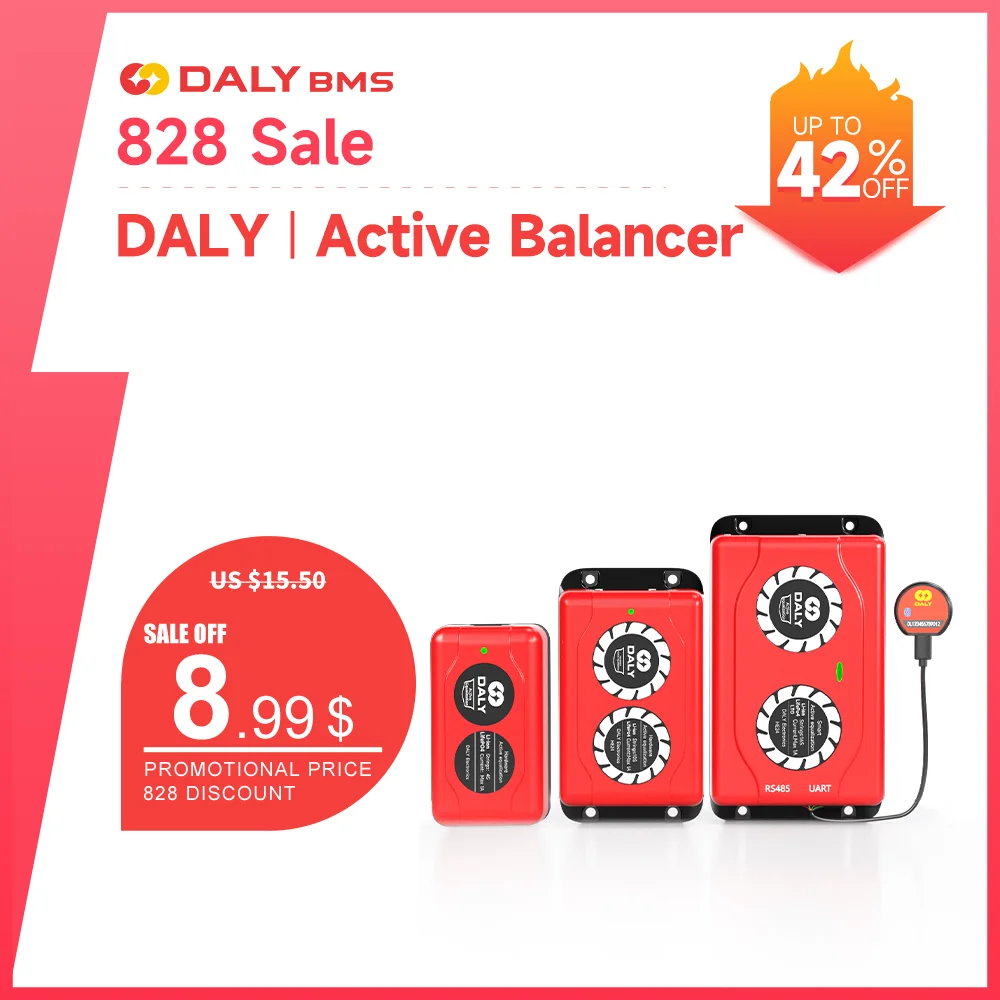 Эквалайзер DALY Lifepo4 BMS 1A, умный активный балансир, li-ion 3S 4S 6S 7S 10S 12S 13S 14S 16S 17S 20S 24S для аккумулятора 18650 21700
