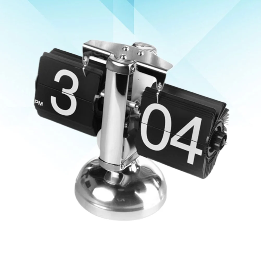 

Retro Automatic Date Time Display AutoPager Turning Page Clock Electric Clock Creative Quartz Clock Home Living Room Clock