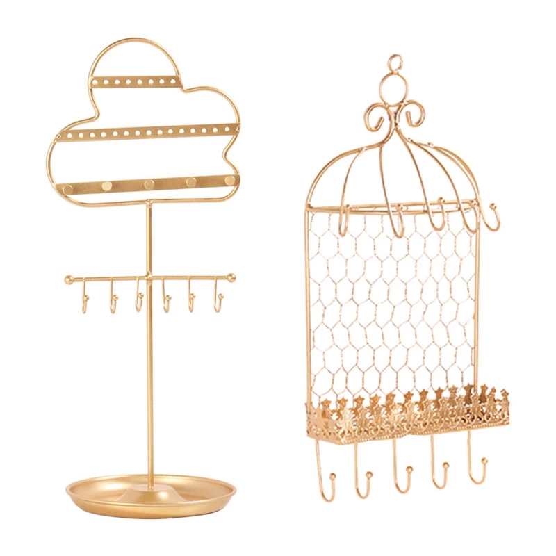 Earring Organizer, Earring Holder Display and Jewelry Holder Stand with Hooks