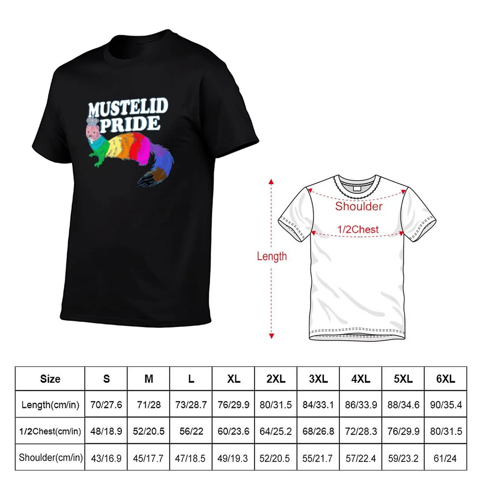 Футболка Mustelid Pride, дизайнерские футболки для мужчин, хлопковая мужская футболка с рисунком, футболка (art.: 3920d3461fa37) - 3920d3461fa37