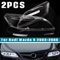 1 pair car headlight headlamp plastic clear shell lamp cover replacement lens cover for mazda 6 2003 2004 2005 2006 2007 2008