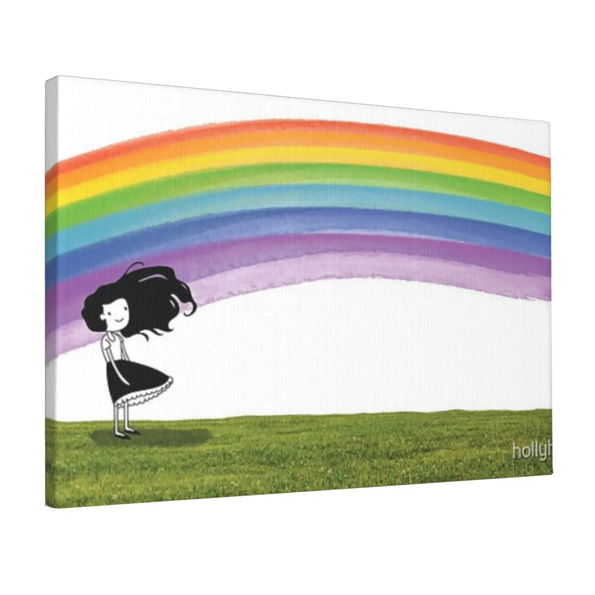 

Dear Girl Rainbow Canvas Frameless Painting Modern Etc. Birthday Gift Waterproof Multi-Style