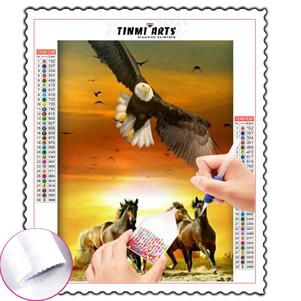 

Набор для алмазной живописи с орлом, алмазная 5D Вышивка крестиком с AB образцом, мозаика для домашнего декора