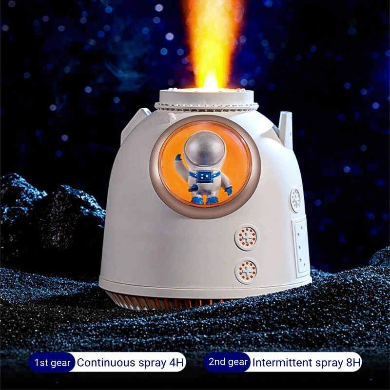 

260ML Space Capsule Air Humidifier USB Ultrasonic Cool Mist Aromatherapy Water Diffuser with Led Light Astronaut Humidificador