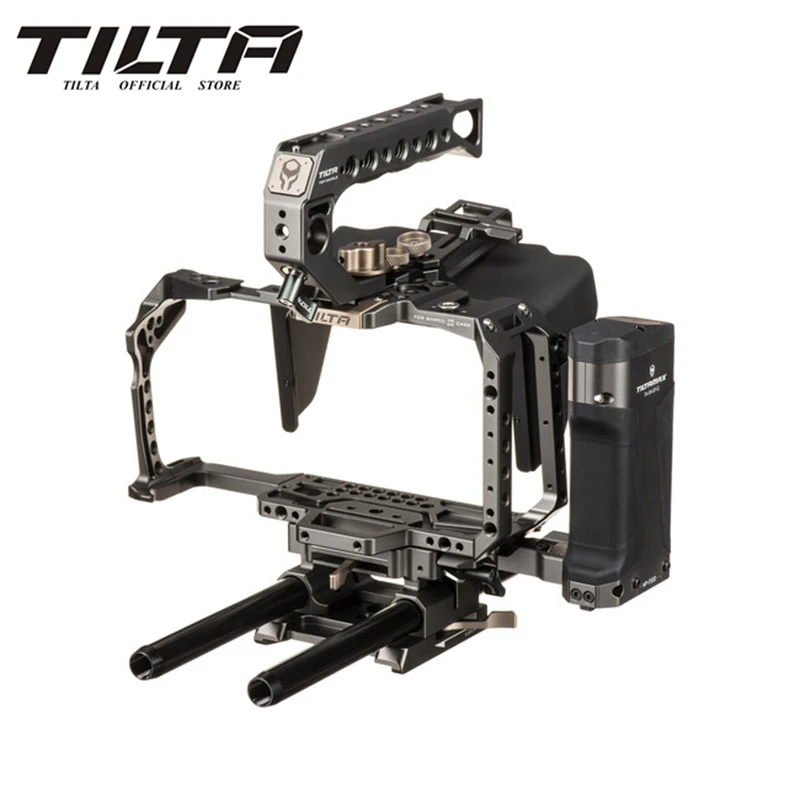 

Tilta BMPCC 4K 6K TA-T01-A Advanced Camera Cage Kit for BMPCC 4K 6K BlackMagic with Follow Focus Systems and Battery Plates