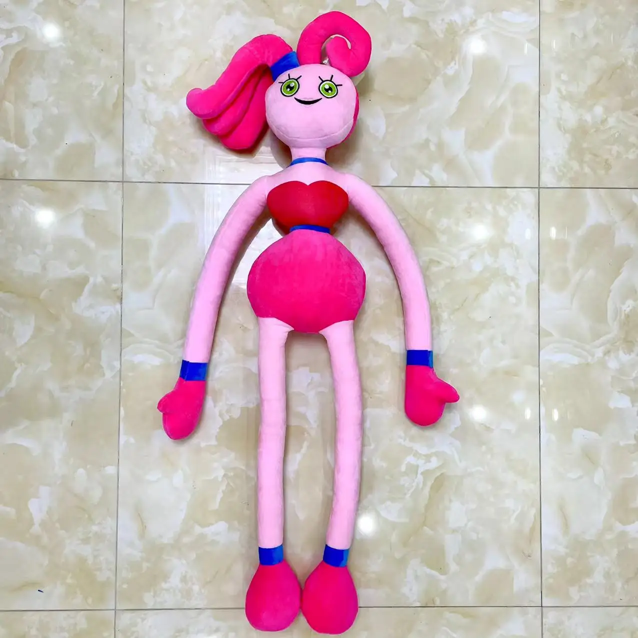 

100cm Huggy Wuggy Mommy Plush Toy Huggy Wuggy Long Legs Mom Stuffed Soft Animals Toys Cartoon Dolls Kids Birthday Gifts