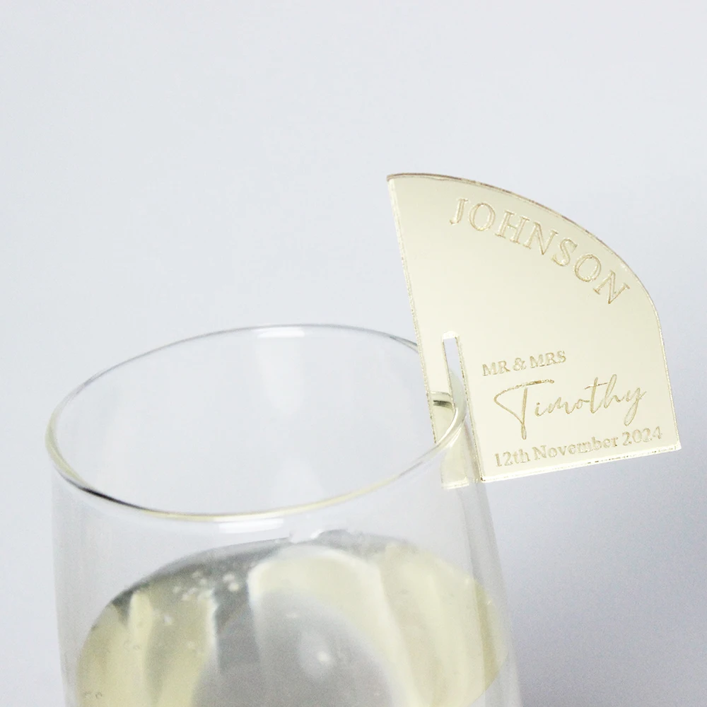 

10/30/50/100pcs Personalized Engraved Wedding Drink Tags Acrylic Drink Markers Name Tag Glass Drink Charms Baby Shower Decor 5cm
