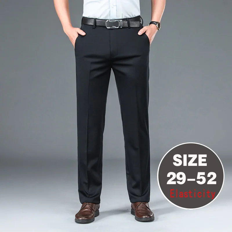 

10XL Oversize Men's Business Pants Men Fit Stretch Formal Trousers Husband Plus Size Loose Trousers Mens Clothing Casual Pants