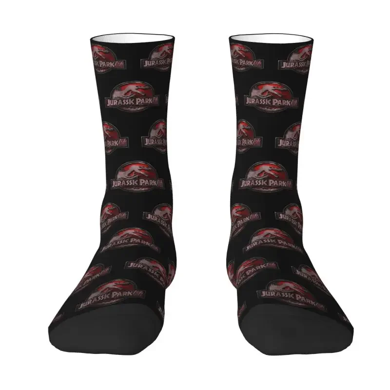 

Jurassic Park Logo Dress Socks Men's Women's Warm Fashion Novelty Dinosaur Sci-fi Adventure Movie Crew Socks