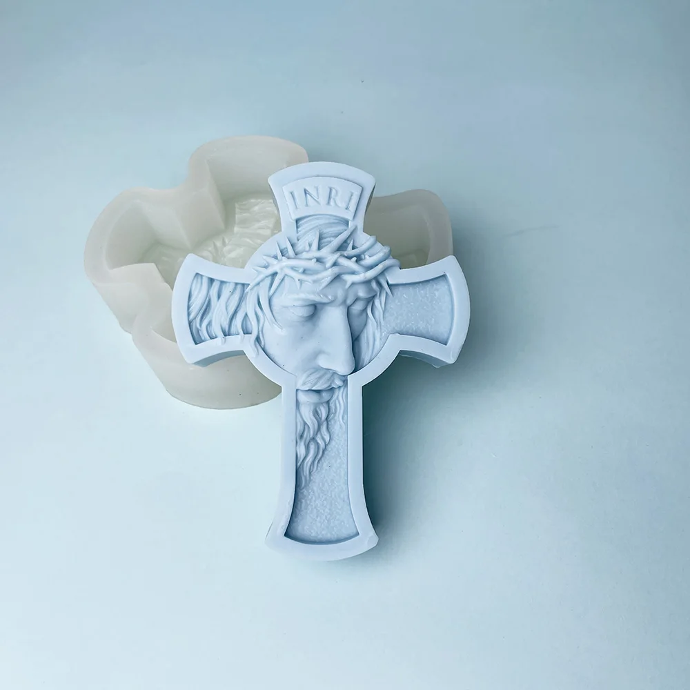 Силиконовая форма с крестом Иисуса для свечи рисунком Кобе греческой мифологии