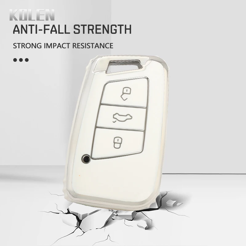 Модный чехол для автомобильного ключа из ТПУ с дистанционным управлением VW Volkseagen