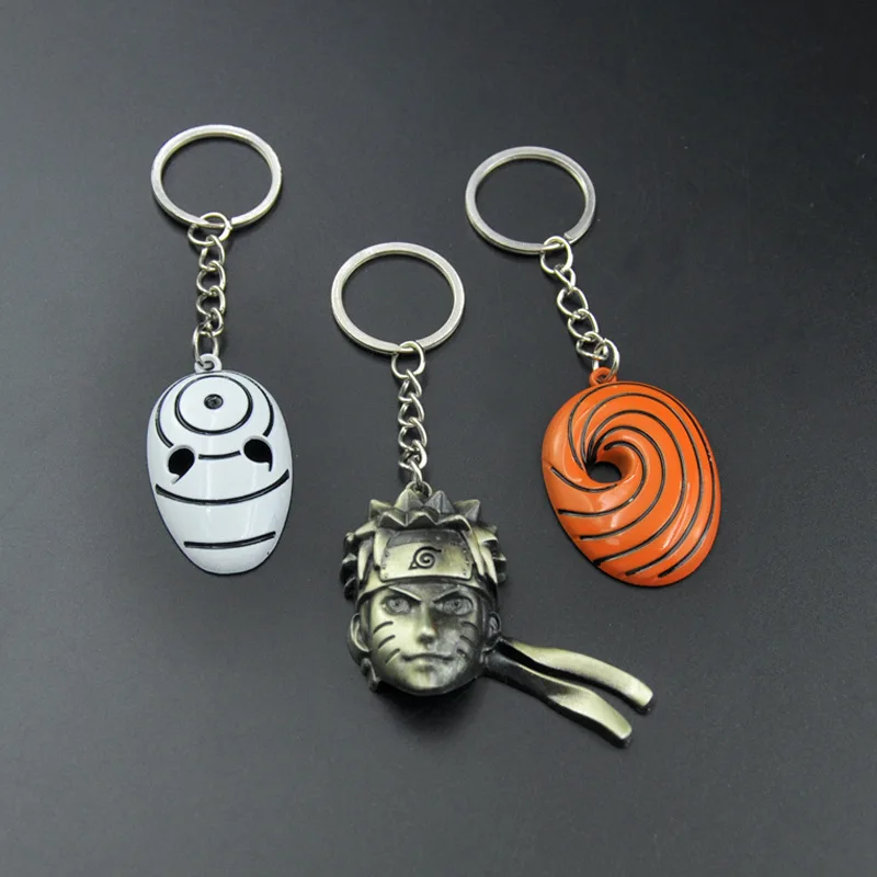 

Anime Ninja Uchiha Obit Keychains Naruto Key Chain Ring Pendant Akatsuki Hat Keychain Key Holder Charm Chaveiro Jewelry Souvenir