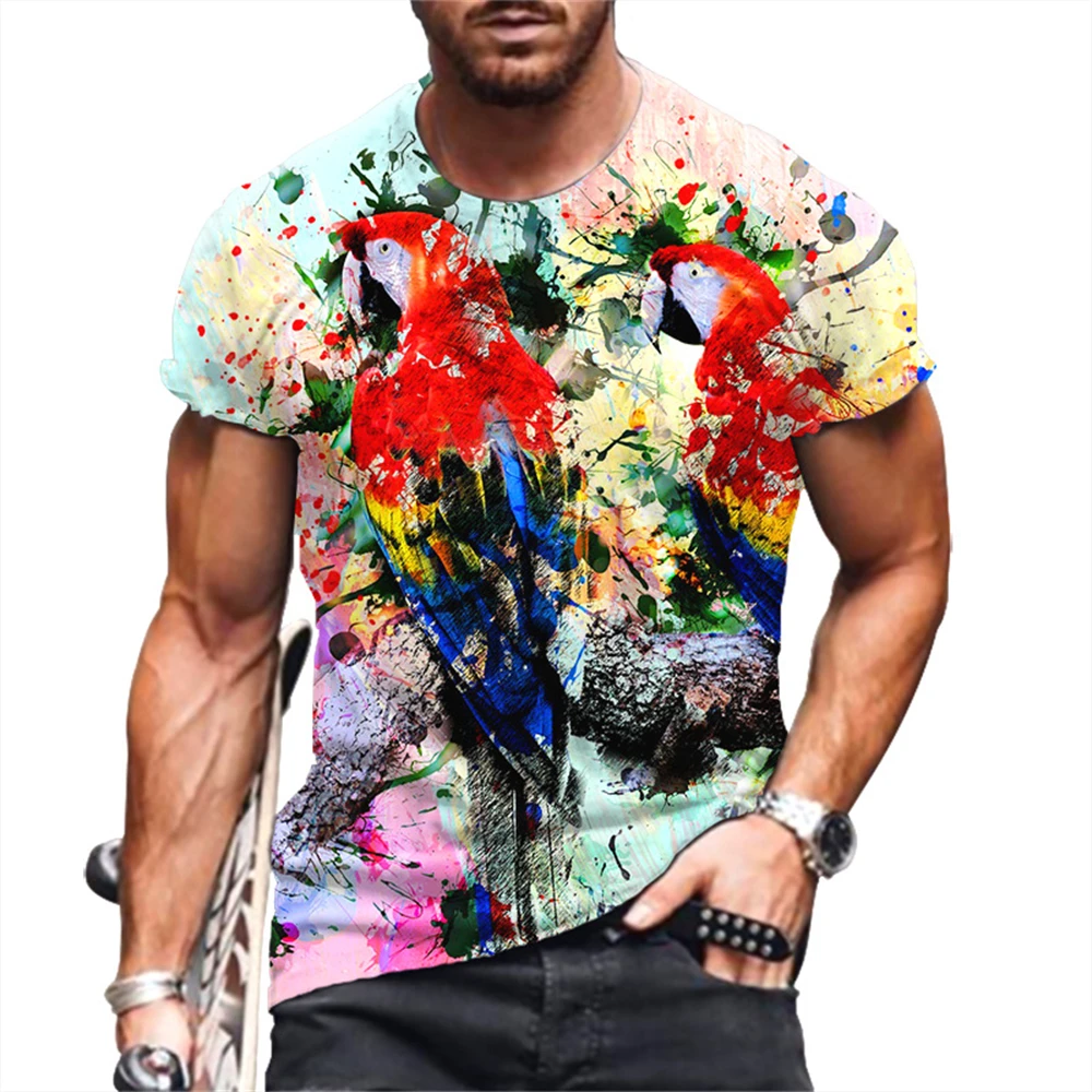 Summer Trend Anime Popular Pattern Short Sleeve T Shirts Comfortable Material Casual Sports Round T Shirt For Men  Men Clothing