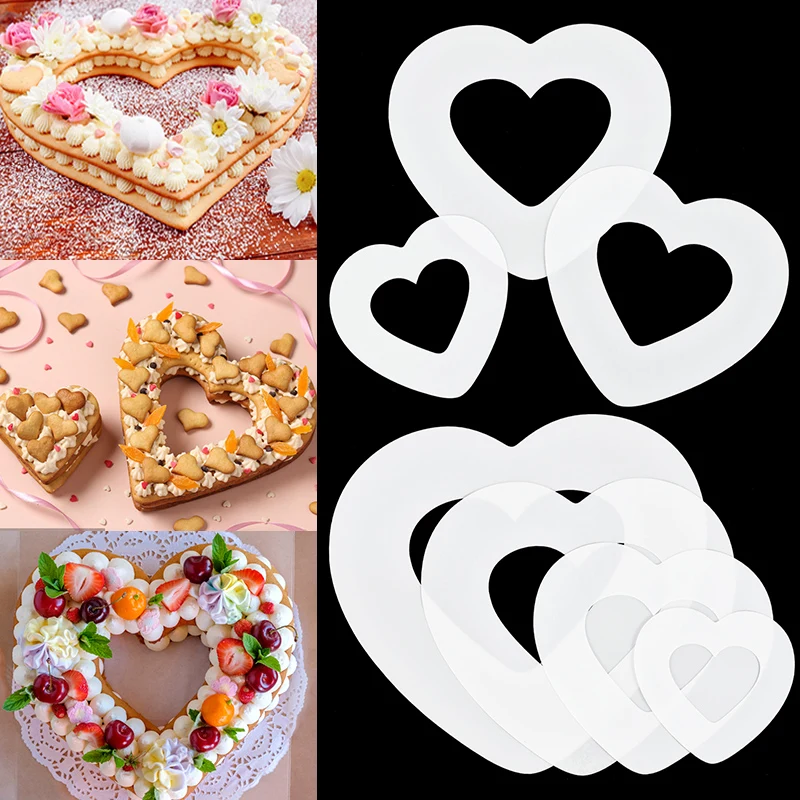 

PET Diamond Ring Heart Pentagram Shape Cake Mold Baking Cookie Decorating Tool Wedding Birthday Pastry Confectionery Accessories