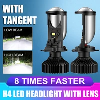 2pcs 65wpair lamp h4 led mini bi led lens projector car headlight 10000lm lampada led h4 hilow beam lights canbus 12v bulb