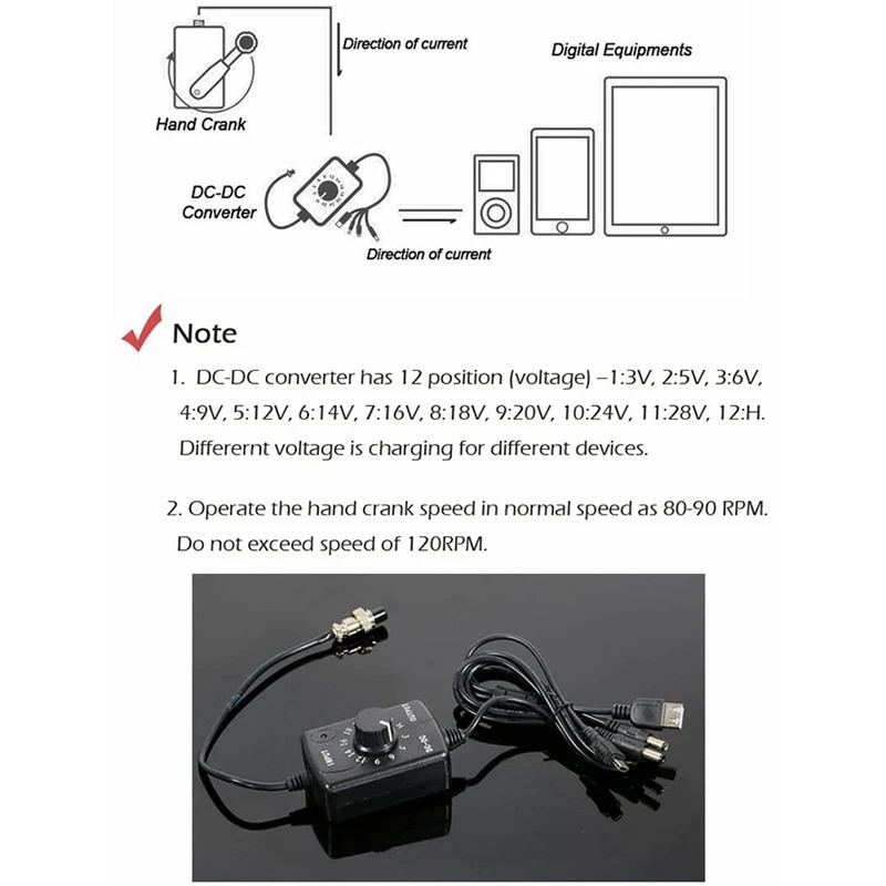 hand crank generator 30w 0 28v high power for outdoor mobile phone computer emergency power with usb plug free global shipping