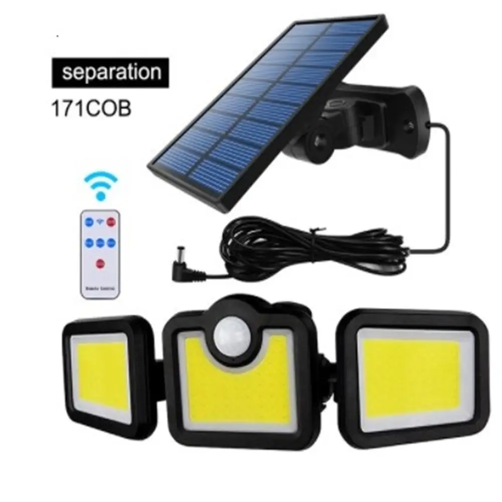 

20w Solar Lights 171cob Ip65 Waterproof Super Bright Adjustable Wide Lighting Angle Solar Lamp With Remote Control