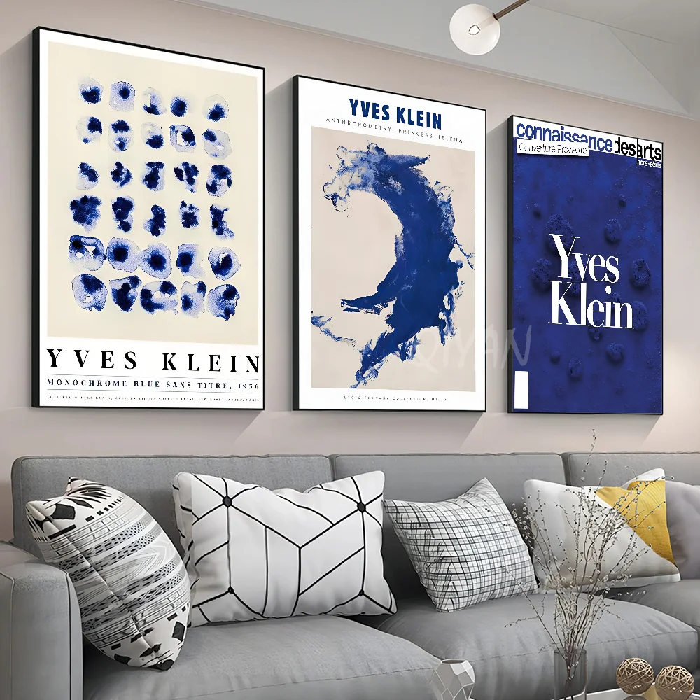 Yves Klein синяя выставочная галерея плакат наклейки художественные настенные