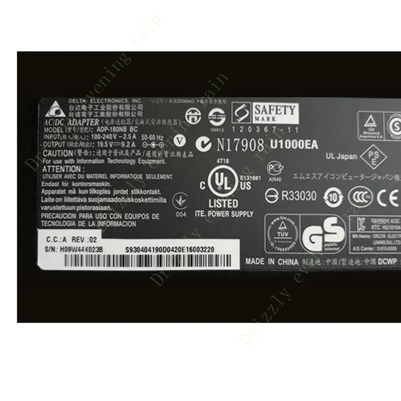 Адаптер переменного и постоянного тока Delta ADP-180NB BC 19 5 В 9 2 А 180 Вт 5x2 мм для MSI gx70 gx60