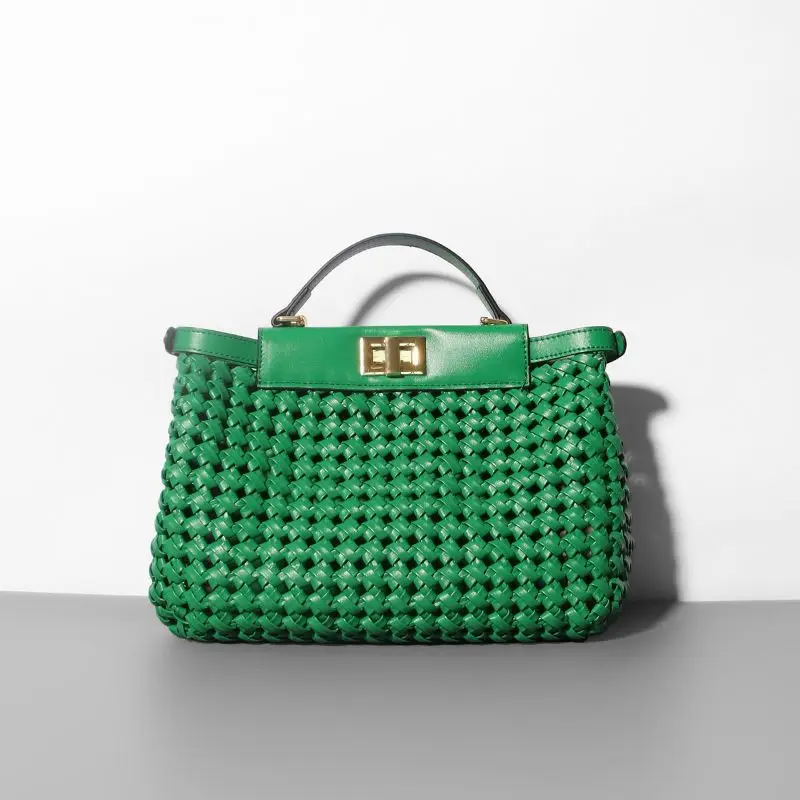 

B Handwoven Handbag Hollow Small Design Women's Bag 2023 New Platinum Kelly Bag One Shoulder Crossbody Bag