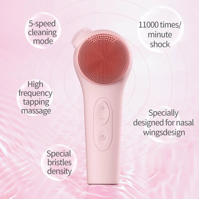 Электрический многофункциональный силиконовый очищающий инструмент, очищает угри, косметический массаж, щетка для мытья лица, ванна (art.: 3920cc025c976) - 3920cc025c976