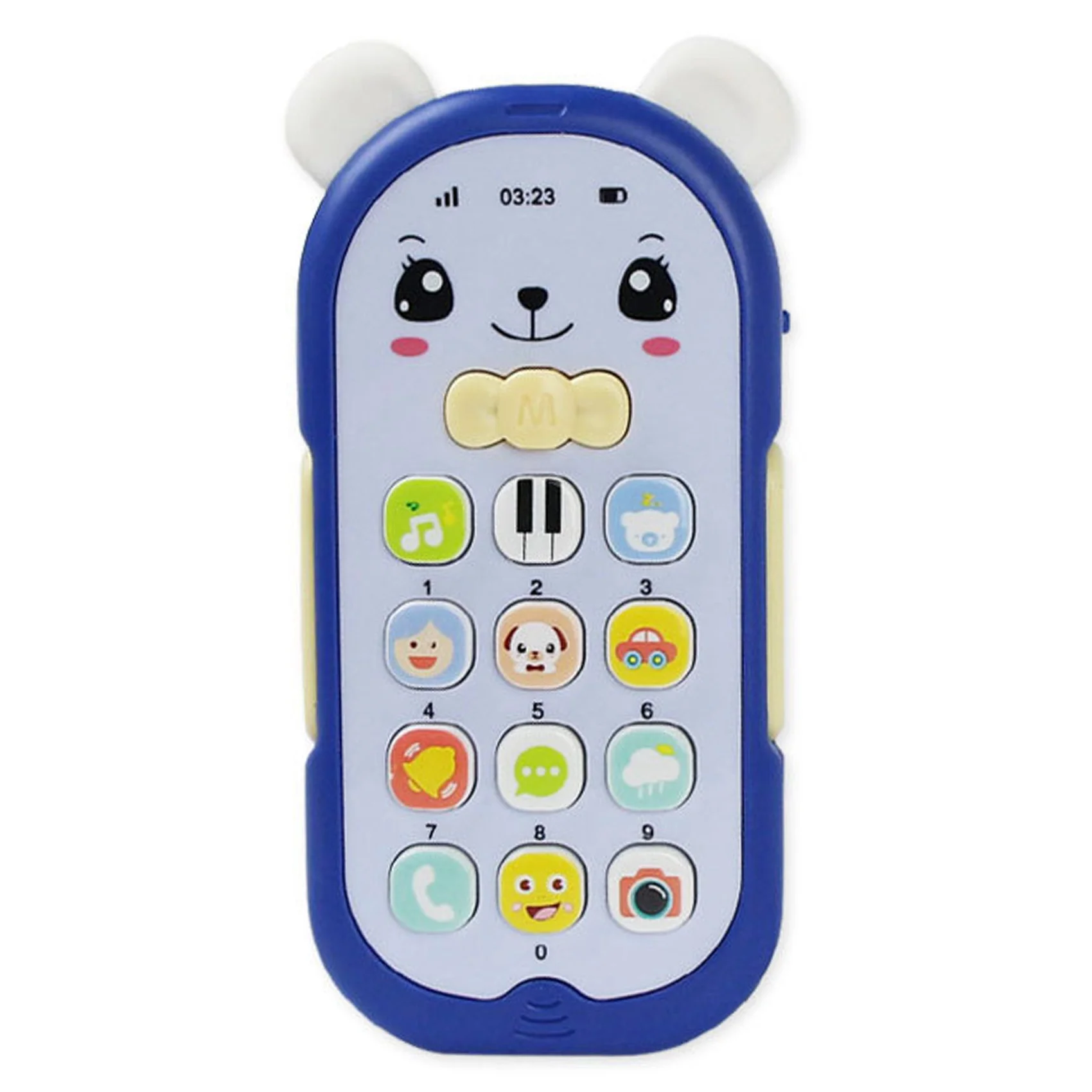 

Имитация телефона музыкальный мобильный Игрушечный Музыкальный звуковой световой эффект детский мобильный спящий артефакт синий