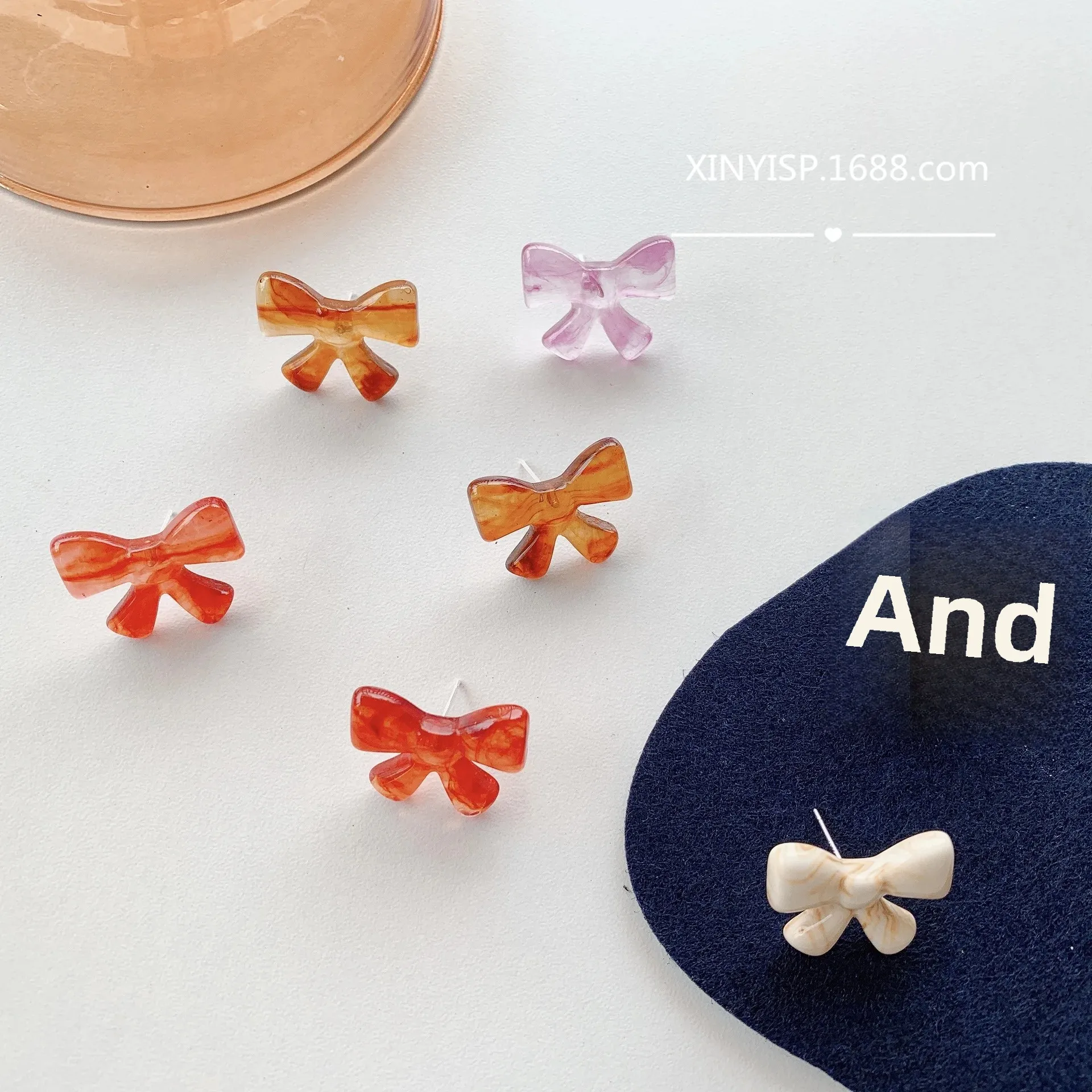 Новинка 2022 модные акриловые серьги с прозрачными кристаллами и бантом женские