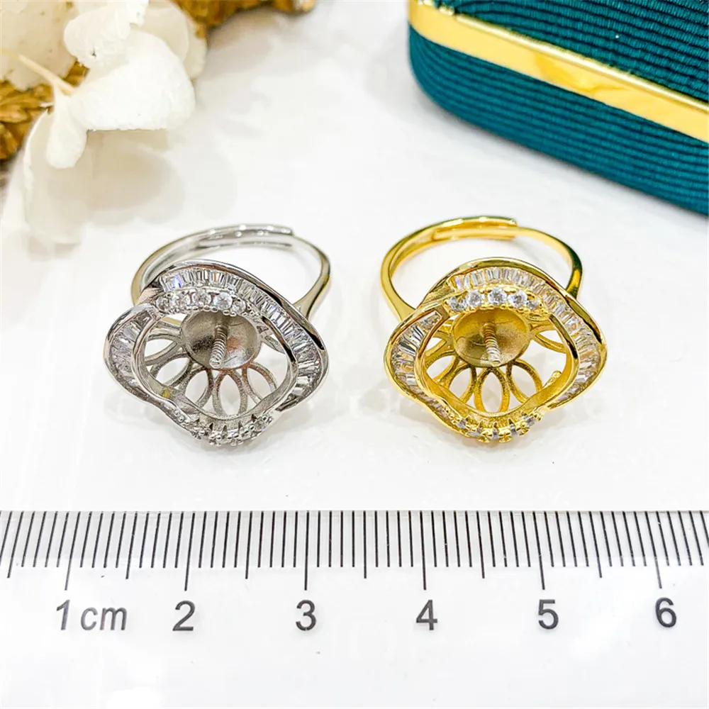 New Arrival Ring Mountings Base Findings S925 Sterling Silver Adjustable Ring Jewelry Setting Parts Fittings Diy Jewelry Making