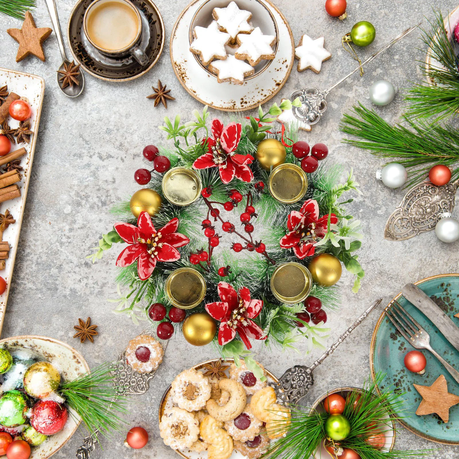 

Door Decor Hanging Wreaths Christmas Artificial Garland Ornament Ornaments Holders