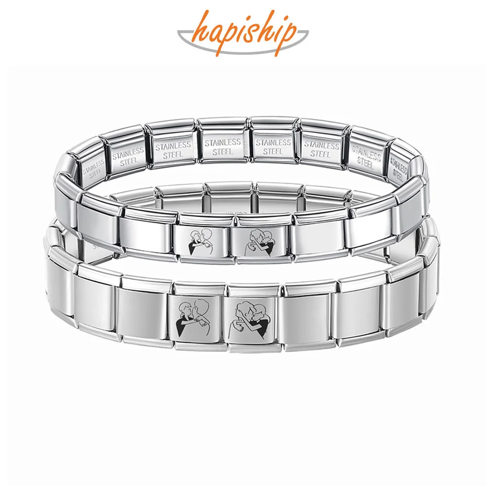 

Hapiship Женская мода, оригинальная Маргаритка для влюбленных, шарм, итальянские звенья, подходит для браслета 9 мм, изготовление ювелирных изделий из нержавеющей стали DJ520