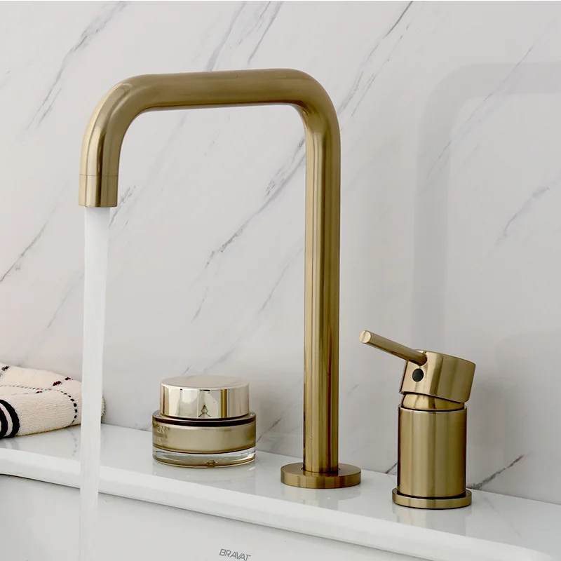 

Смеситель для раковины с двойным отверстием из меди